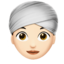 戴头巾的女人: 较浅肤色 — Apple