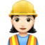 女建筑工人: 较浅肤色 — Apple