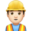 男建筑工人: 较浅肤色 — Apple