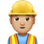 男建筑工人: 中等 浅肤色 — Apple