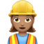 女建筑工人: 中等肤色 — Apple