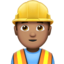 男建筑工人: 中等肤色 — Apple