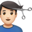 男生理发: 较浅肤色 — Apple