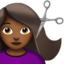 女生理发: 中等 深肤色 — Apple