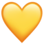 YELLOW HEART on Apple platform