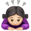 女生鞠躬: 较浅肤色 — Apple