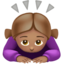 女生鞠躬: 中等肤色 — Apple