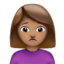 皱眉女: 中等肤色 — Apple