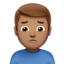 皱眉男: 中等肤色 — Apple