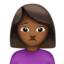 皱眉女: 中等 深肤色 — Apple
