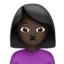 皱眉女: 较深肤色 — Apple
