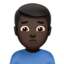 皱眉男: 较深肤色 — Apple