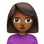 撅嘴女: 中等 深肤色 — Apple