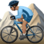男生骑山地车: 中等肤色 — Apple