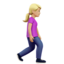 Woman Walking Facing Right: Medium Light Skin Tone — Apple