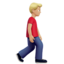 Man Walking Facing Right: Medium Light Skin Tone — Apple