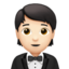 穿燕尾服的人: 较浅肤色 — Apple