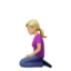 跪下的女人: 中等 浅肤色 — Apple