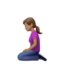 跪下的女人: 中等肤色 — Apple