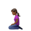 跪下的女人: 中等 深肤色 — Apple