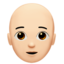 成人: 较浅肤色秃顶 — Apple