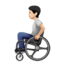 坐手动轮椅的人: 较浅肤色 — Apple
