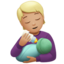 哺乳的人: 中等 浅肤色 — Apple