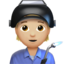 工人: 中等 浅肤色 — Apple