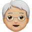 老年人: 中等 浅肤色 — Apple