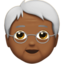 老年人: 中等 深肤色 — Apple