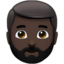 有络腮胡子的男人: 较深肤色 — Apple