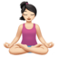 盘腿的女人: 较浅肤色 — Apple