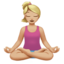 盘腿的女人: 中等 浅肤色 — Apple