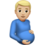 怀孕的男人: 中等 浅肤色 — Apple