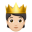 戴王冠的人: 较浅肤色 — Apple