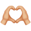 Heart Hands: Medium Light Skin Tone — Apple
