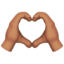 Heart Hands: Medium Skin Tone — Apple