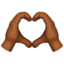 Heart Hands: Medium Dark Skin Tone — Apple