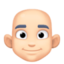 男人: 较浅肤色秃顶 — Facebook