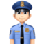 男警察: 较浅肤色 — Facebook
