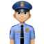 男警察: 中等 浅肤色 — Facebook