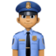 男警察: 中等肤色 — Facebook