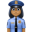 女警察: 中等 深肤色 — Facebook