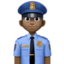 男警察: 较深肤色 — Facebook