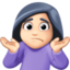 女生耸肩: 较浅肤色 — Facebook