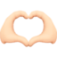 Heart Hands: Light Skin Tone — Facebook
