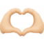 Heart Hands: Medium Light Skin Tone — Facebook