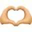 Heart Hands: Medium Skin Tone — Facebook