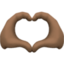 Heart Hands: Dark Skin Tone — Facebook