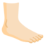 FOOT emoji with light skin tone skin tone